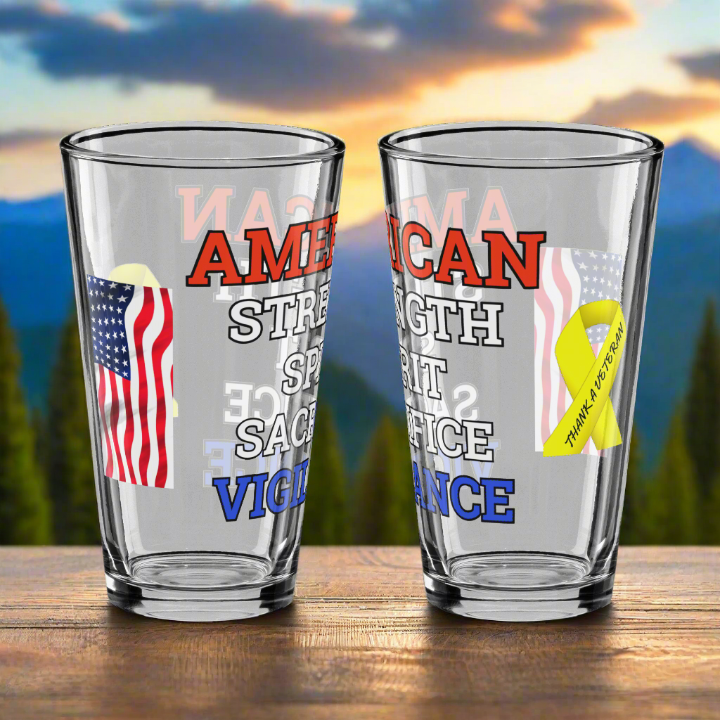 AMSSSV76 VETERAN PINT GLASS