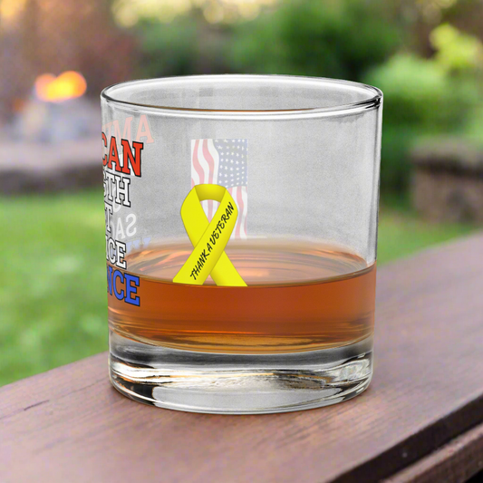 AMSSSV76 VETERAN ROCKS GLASS