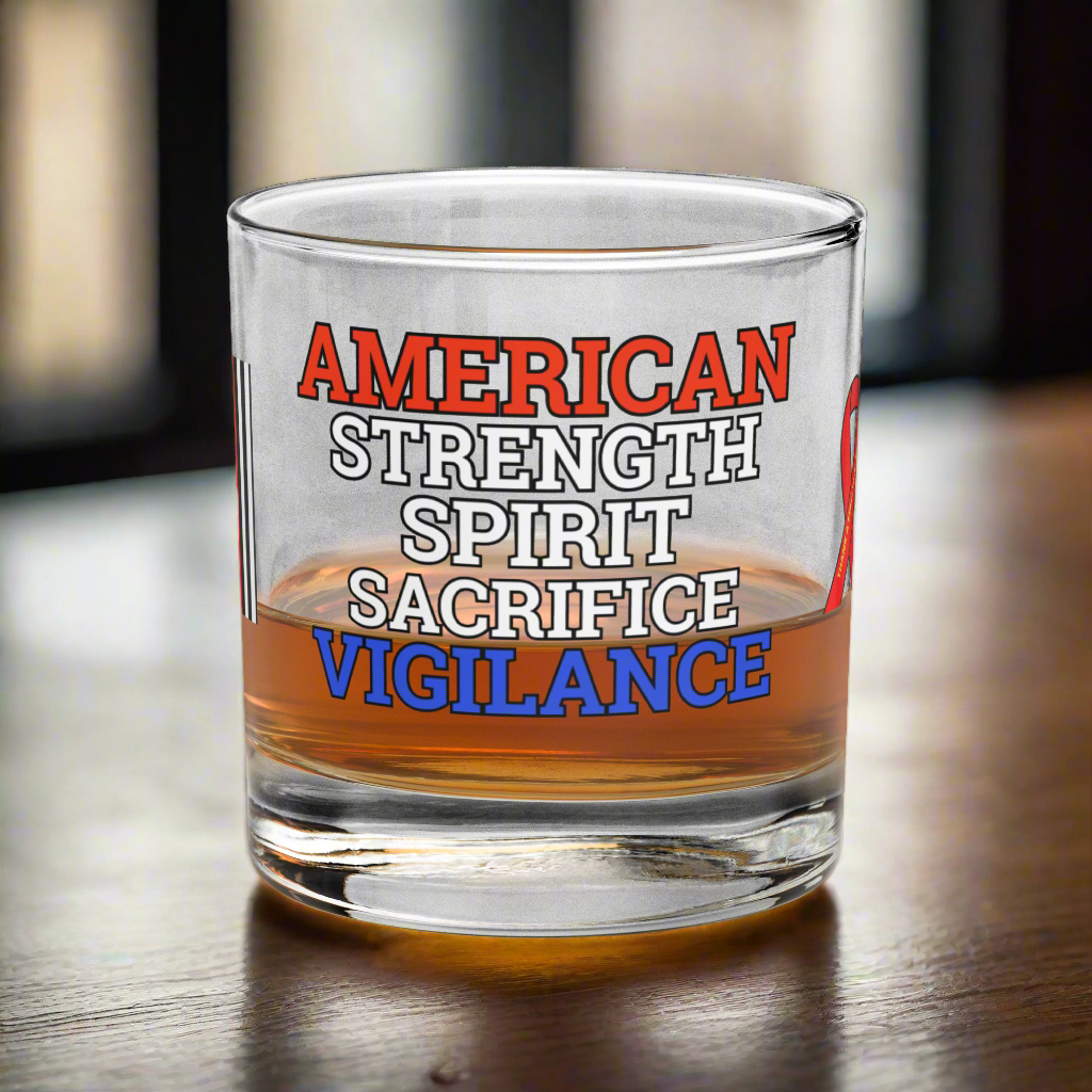 AMSSSV76 FIREFIGHTER ROCKS GLASS