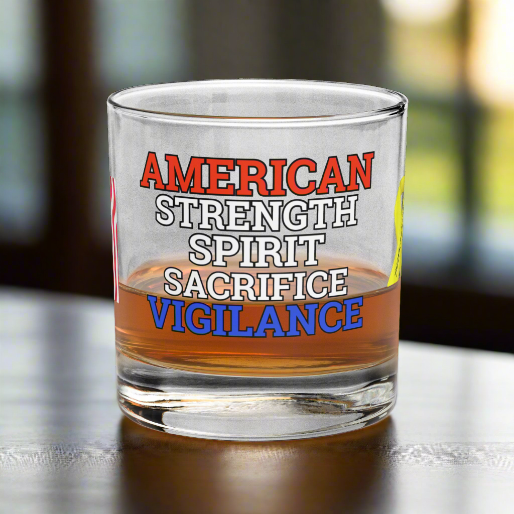 AMSSSV76 VETERAN  ROCKS GLASS