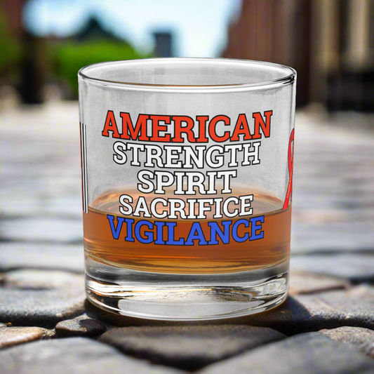 AMSSSV76 FIREFIGHTER ROCKS GLASS